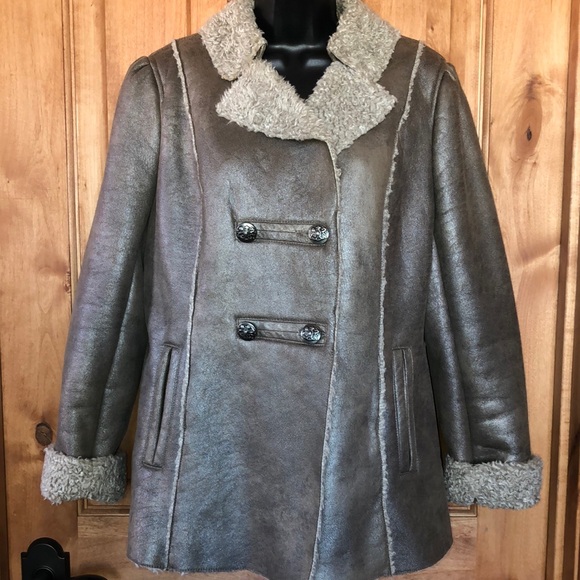 Ranchers Coat in Faux Suede & Sherpa Fleece - Picture 3 of 13